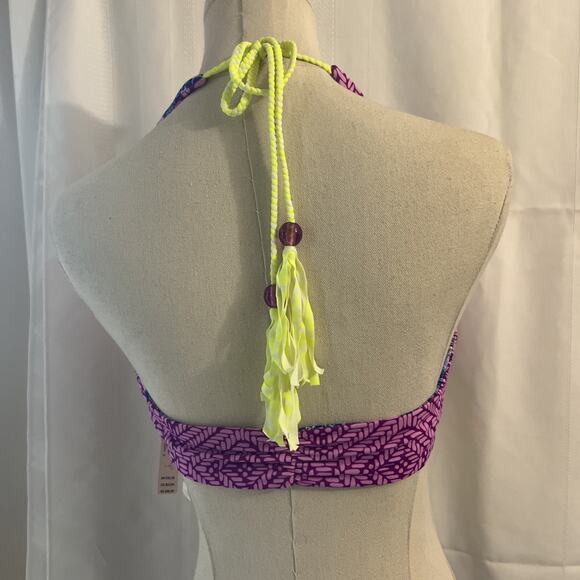 Victoria’s Secret REVERSIBLE Lace up Strappy BALI L+GEO KNOCKOUT M/L SWIM SUIT - Picture 11 of 13